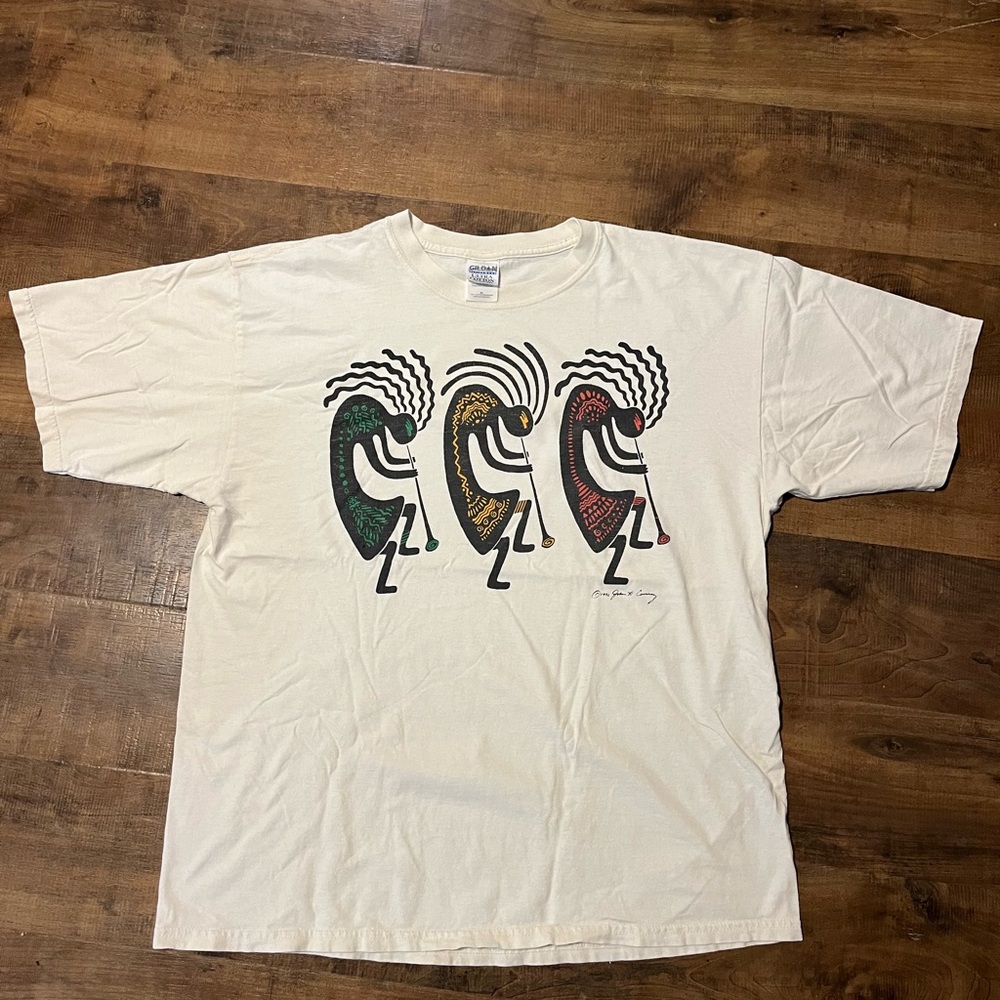 Vintage 1996 Lee Native American Navajo Print  T-Shirt Size Mens XL